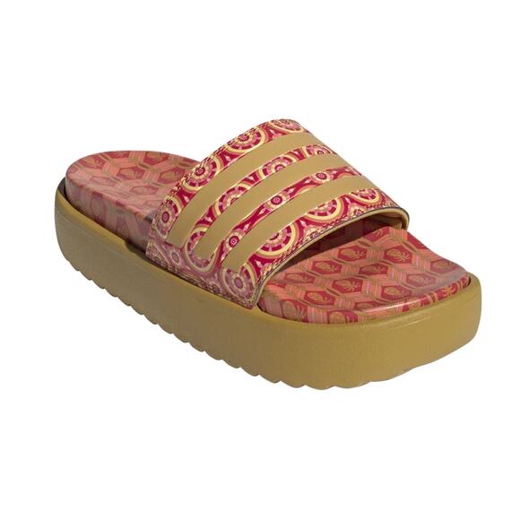 Farm Rio x Adidas,Adilette Platform Slides, Awesome Arch Support, EUC, Size 8 - Picture 1 of 10